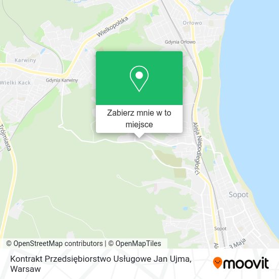 Mapa Kontrakt Przedsiębiorstwo Usługowe Jan Ujma