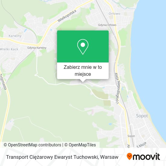 Mapa Transport Ciężarowy Ewaryst Tuchowski