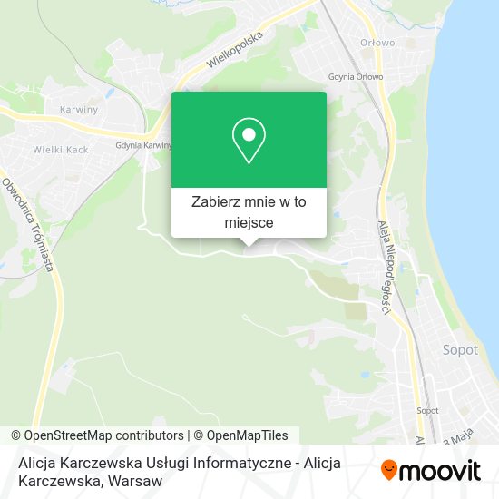 Mapa Alicja Karczewska Usługi Informatyczne - Alicja Karczewska