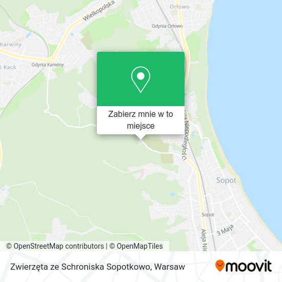 Mapa Zwierzęta ze Schroniska Sopotkowo