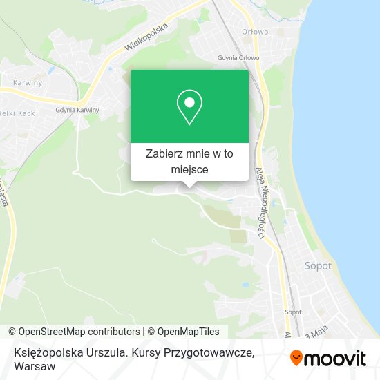 Mapa Księżopolska Urszula. Kursy Przygotowawcze