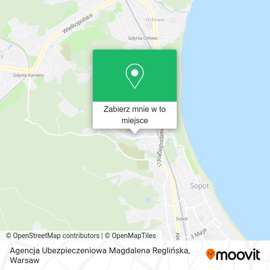 Mapa Agencja Ubezpieczeniowa Magdalena Reglińska