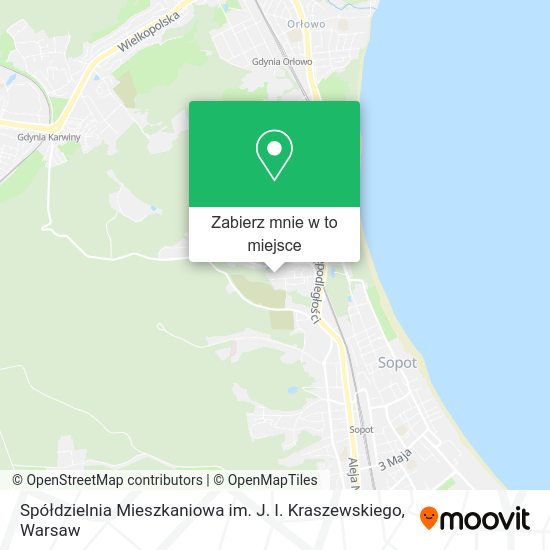 Mapa Spółdzielnia Mieszkaniowa im. J. I. Kraszewskiego