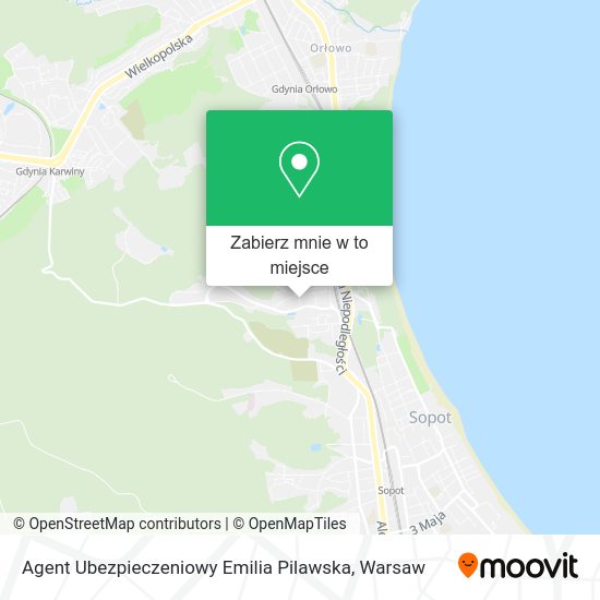 Mapa Agent Ubezpieczeniowy Emilia Pilawska