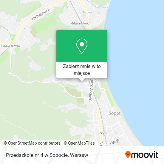 Mapa Przedszkole nr 4 w Sopocie