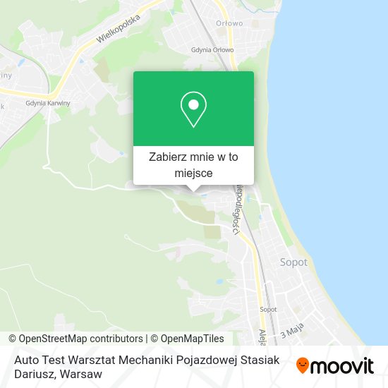 Mapa Auto Test Warsztat Mechaniki Pojazdowej Stasiak Dariusz