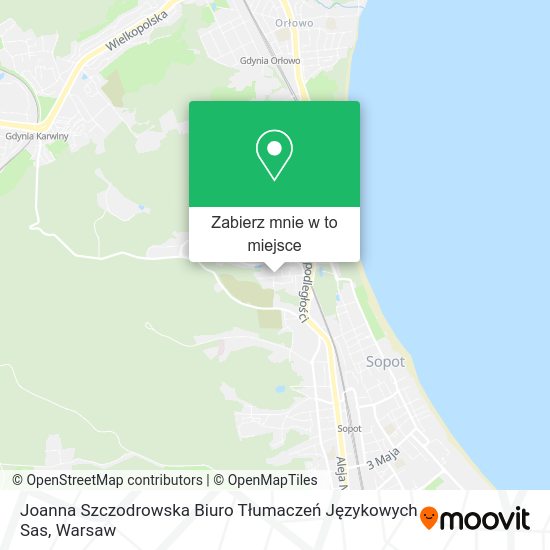 Mapa Joanna Szczodrowska Biuro Tłumaczeń Językowych Sas