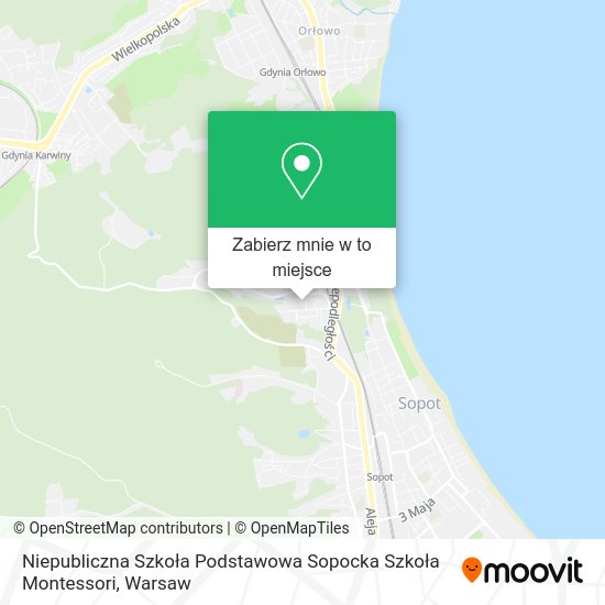 Mapa Niepubliczna Szkoła Podstawowa Sopocka Szkoła Montessori