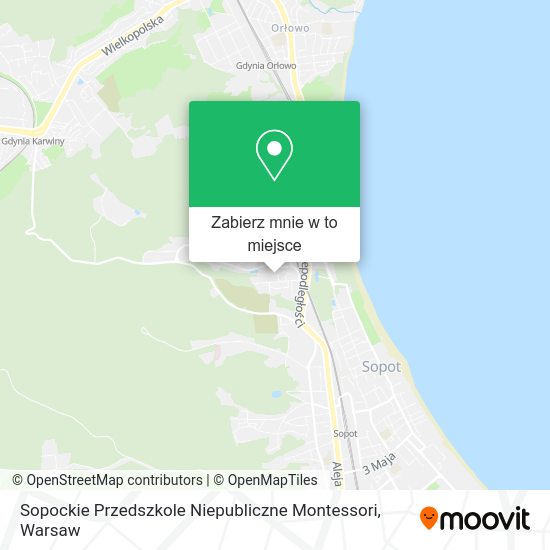 Mapa Sopockie Przedszkole Niepubliczne Montessori