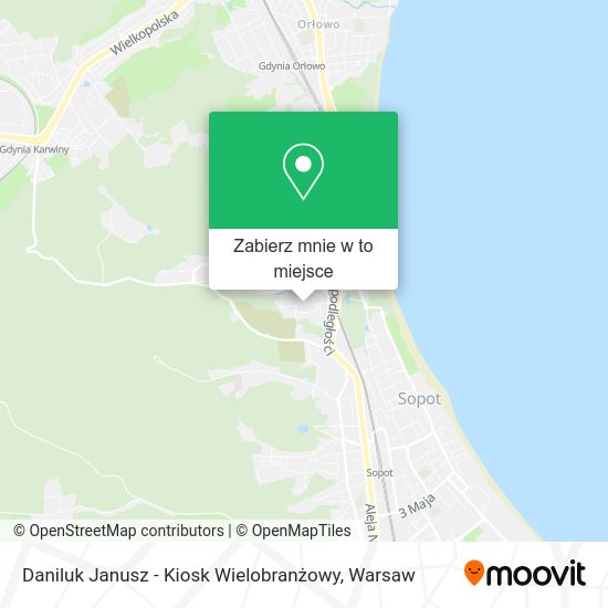 Mapa Daniluk Janusz - Kiosk Wielobranżowy