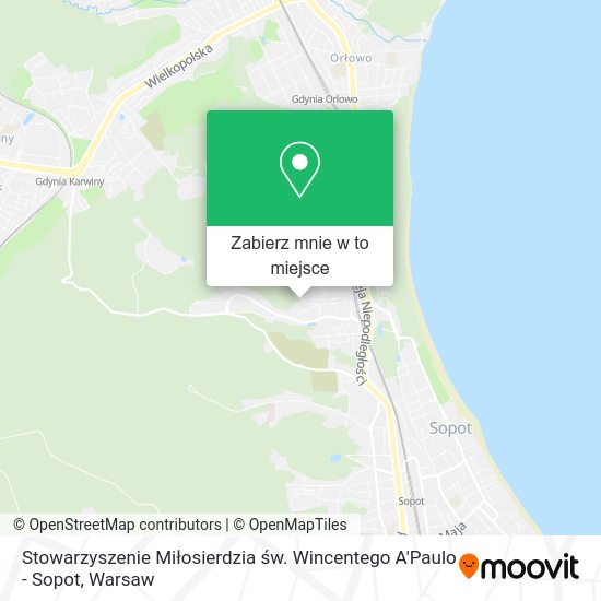 Mapa Stowarzyszenie Miłosierdzia św. Wincentego A'Paulo - Sopot