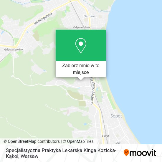 Mapa Specjalistyczna Praktyka Lekarska Kinga Kozicka-Kąkol