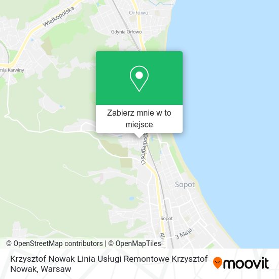 Mapa Krzysztof Nowak Linia Usługi Remontowe Krzysztof Nowak