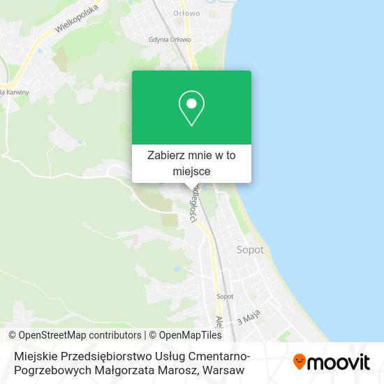 Mapa Miejskie Przedsiębiorstwo Usług Cmentarno-Pogrzebowych Małgorzata Marosz