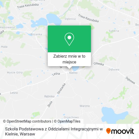 Mapa Szkoła Podstawowa z Oddziałami Integracyjnymi w Kielnie