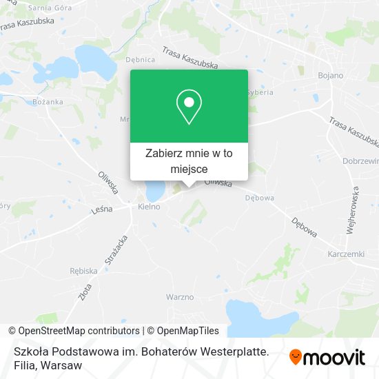 Mapa Szkoła Podstawowa im. Bohaterów Westerplatte. Filia