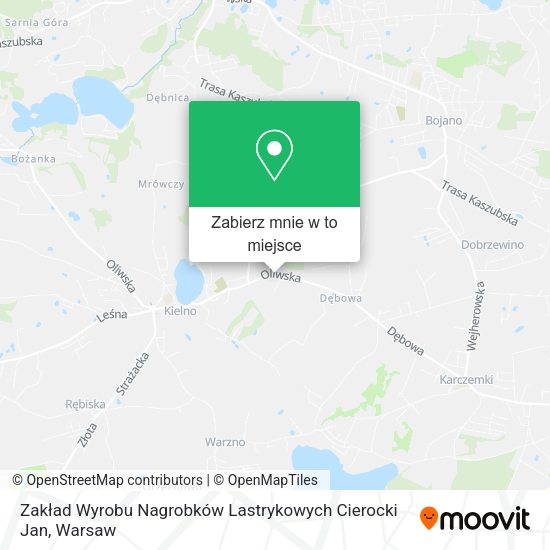 Mapa Zakład Wyrobu Nagrobków Lastrykowych Cierocki Jan