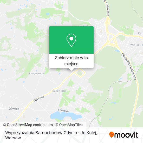 Mapa Wypożyczalnia Samochodów Gdynia - Jd Kulej