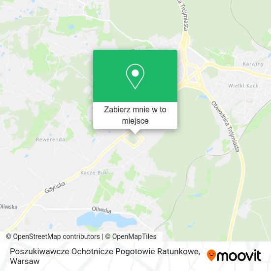 Mapa Poszukiwawcze Ochotnicze Pogotowie Ratunkowe