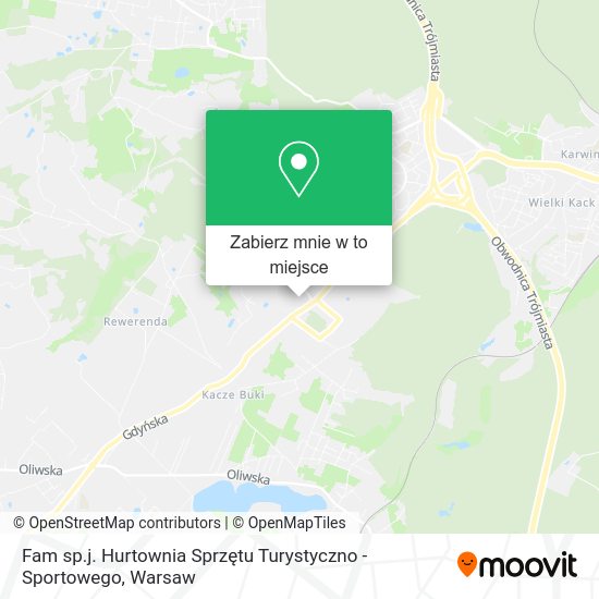 Mapa Fam sp.j. Hurtownia Sprzętu Turystyczno - Sportowego