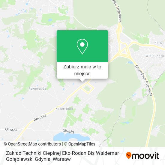Mapa Zakład Techniki Cieplnej Eko-Rodan Bis Waldemar Gołębiewski Gdynia