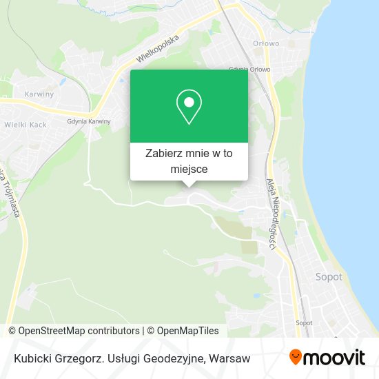 Mapa Kubicki Grzegorz. Usługi Geodezyjne