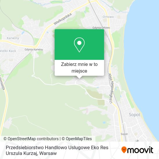 Mapa Przedsiebiorstwo Handlowo Uslugowe Eko Res Urszula Kurzaj