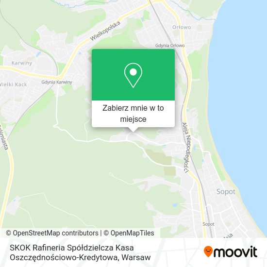 Mapa SKOK Rafineria Spółdzielcza Kasa Oszczędnościowo-Kredytowa