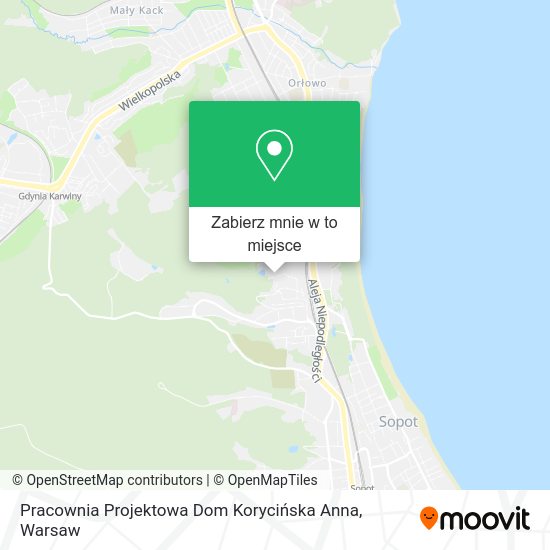 Mapa Pracownia Projektowa Dom Korycińska Anna