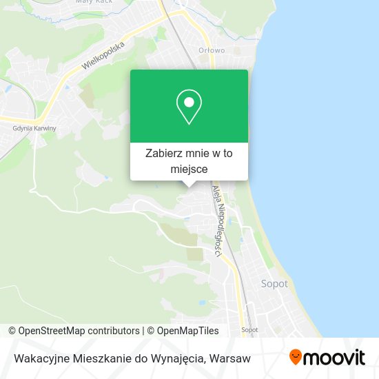 Mapa Wakacyjne Mieszkanie do Wynajęcia