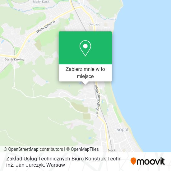 Mapa Zakład Usług Technicznych Biuro Konstruk Techn inż. Jan Jurczyk