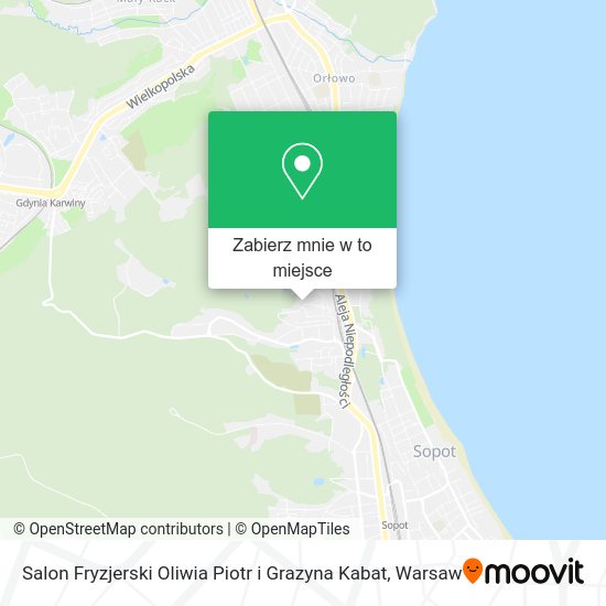 Mapa Salon Fryzjerski Oliwia Piotr i Grazyna Kabat