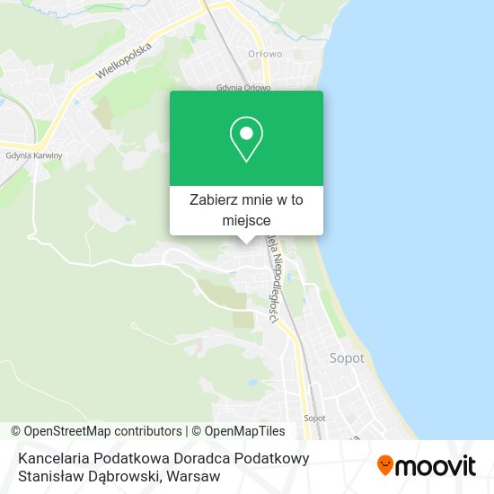 Mapa Kancelaria Podatkowa Doradca Podatkowy Stanisław Dąbrowski