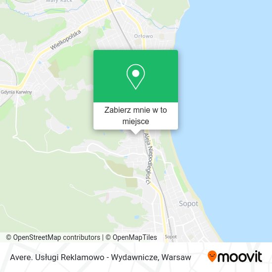 Mapa Avere. Usługi Reklamowo - Wydawnicze