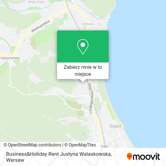 Mapa Business&Holiday Rent Justyna Walaskowska