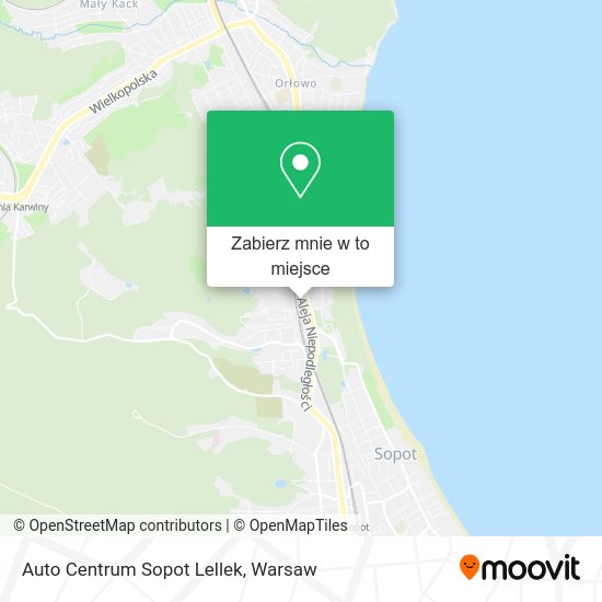 Mapa Auto Centrum Sopot Lellek