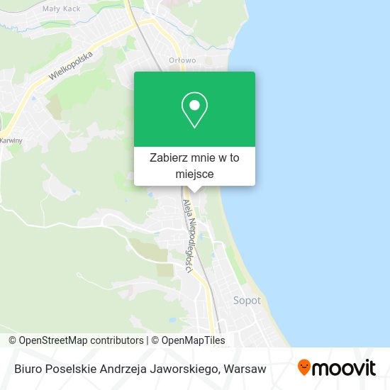 Mapa Biuro Poselskie Andrzeja Jaworskiego