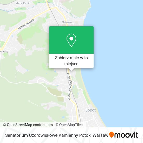 Mapa Sanatorium Uzdrowiskowe Kamienny Potok