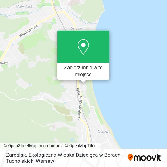 Mapa Zaroślak. Ekologiczna Wioska Dziecięca w Borach Tucholskich