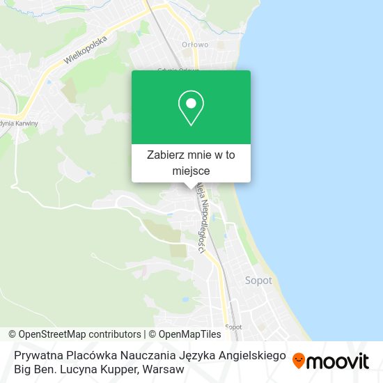 Mapa Prywatna Placówka Nauczania Języka Angielskiego Big Ben. Lucyna Kupper