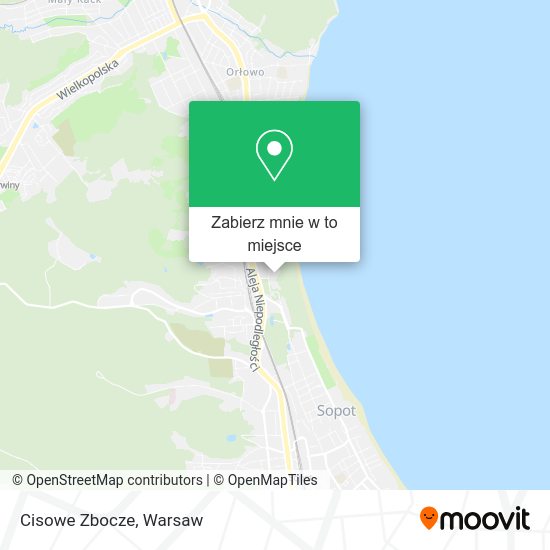 Mapa Cisowe Zbocze