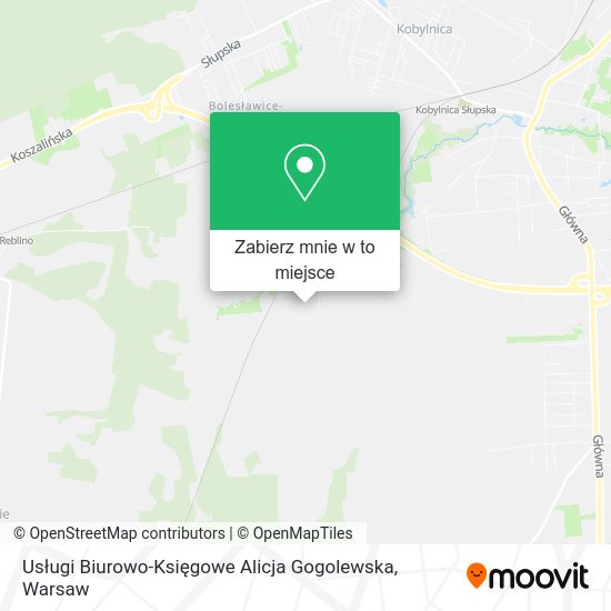 Mapa Usługi Biurowo-Księgowe Alicja Gogolewska