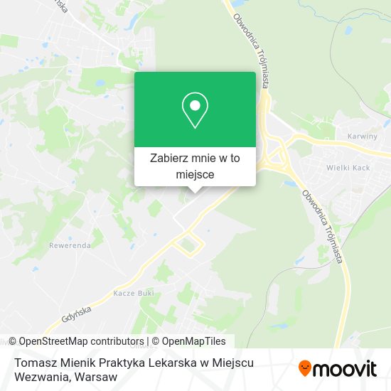 Mapa Tomasz Mienik Praktyka Lekarska w Miejscu Wezwania