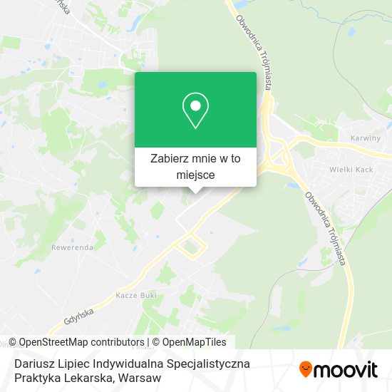 Mapa Dariusz Lipiec Indywidualna Specjalistyczna Praktyka Lekarska