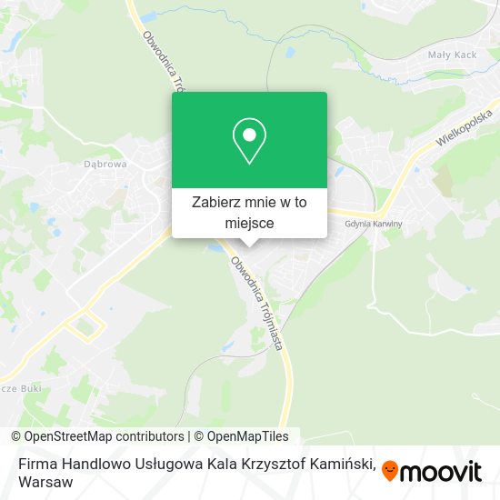 Mapa Firma Handlowo Usługowa Kala Krzysztof Kamiński