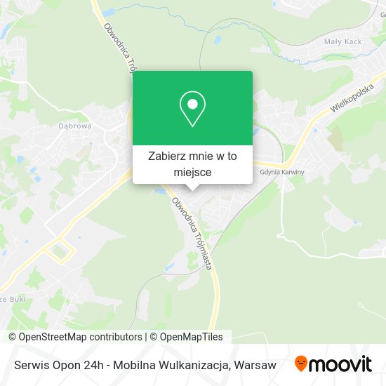 Mapa Serwis Opon 24h - Mobilna Wulkanizacja