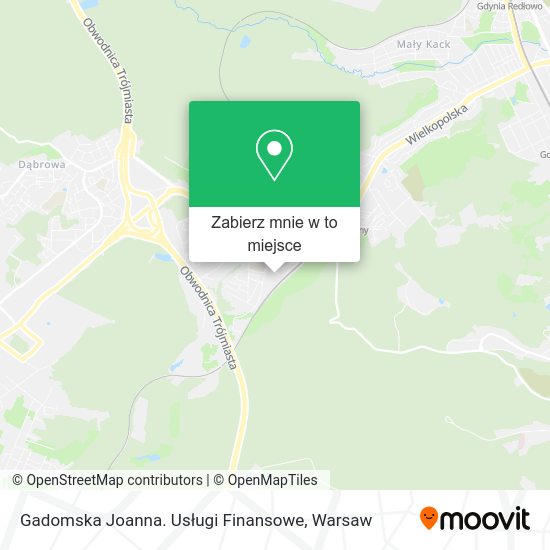 Mapa Gadomska Joanna. Usługi Finansowe