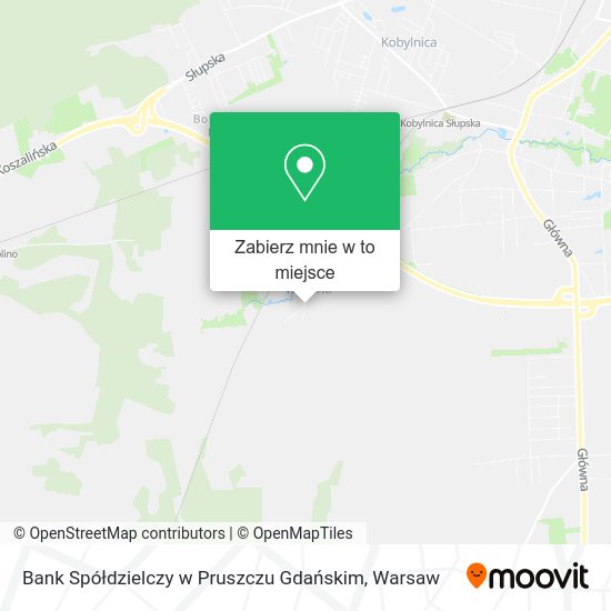 Mapa Bank Spółdzielczy w Pruszczu Gdańskim