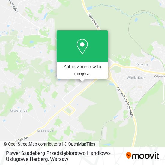 Mapa Paweł Szadeberg Przedsiębiorstwo Handlowo-Usługowe Herberg