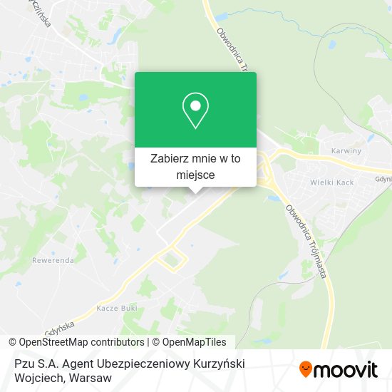 Mapa Pzu S.A. Agent Ubezpieczeniowy Kurzyński Wojciech